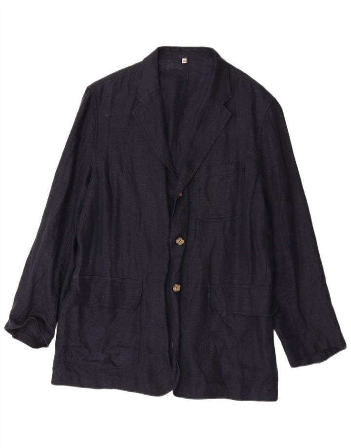 Jaqueta blazer masculina Boggi com 3 botões IT 50 grande azul marinho