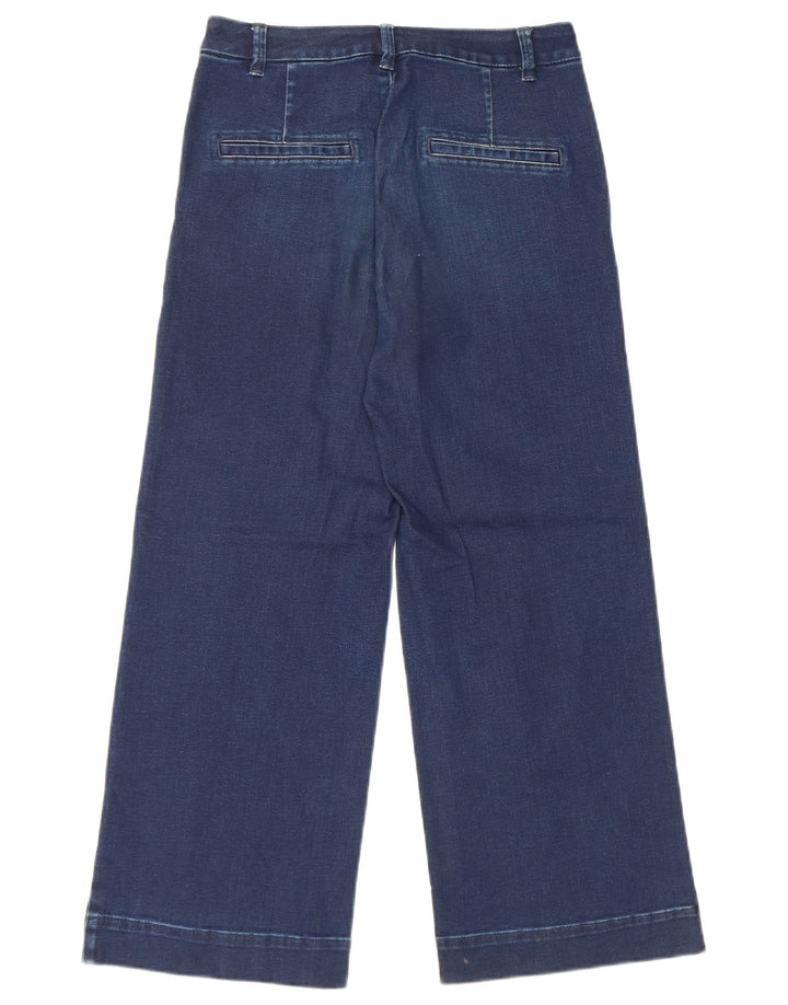 Jeans feminino Massimo Dutti com perna larga W26 L23 azul