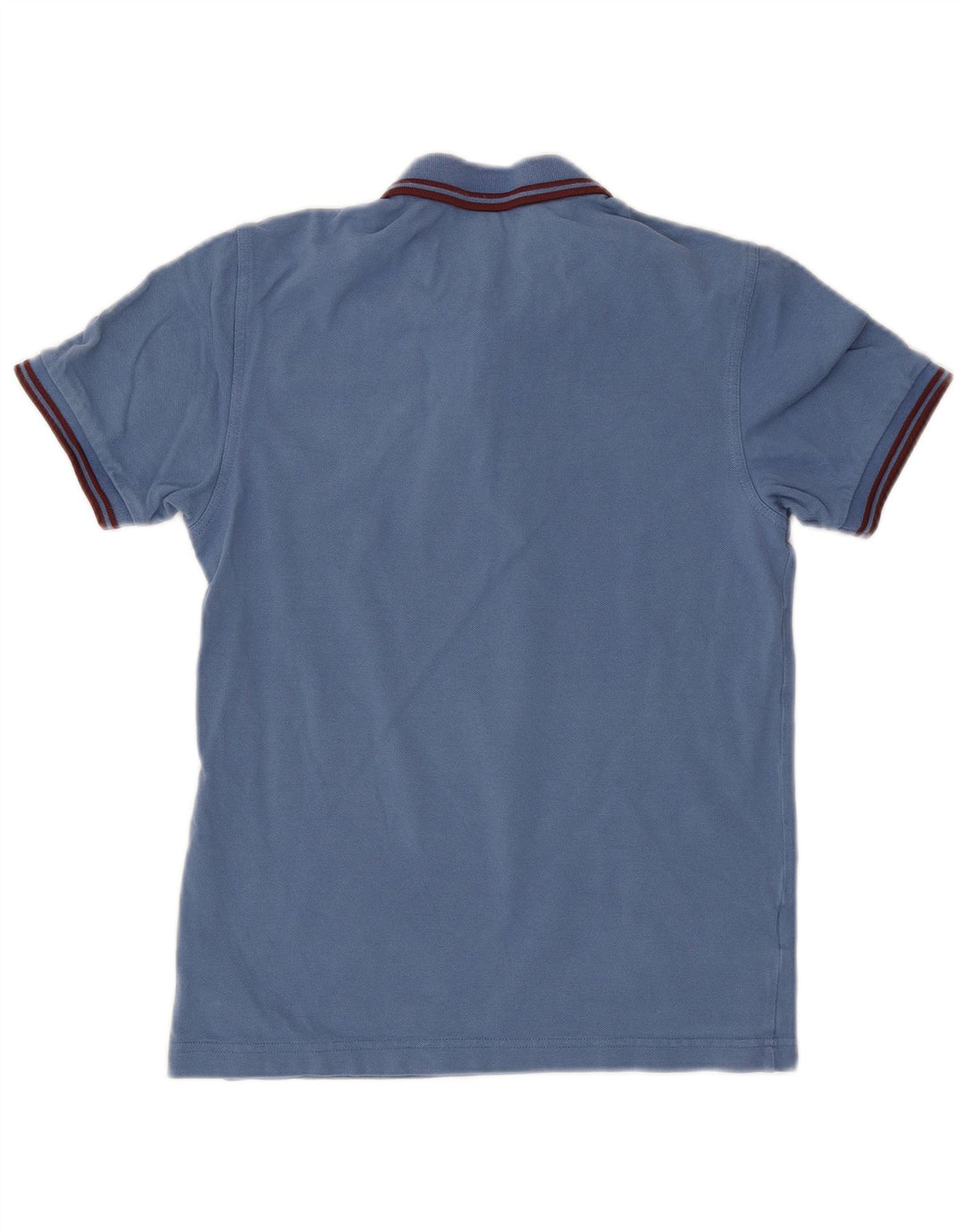 Camisa polo masculina Fred Perry pequena azul algodão