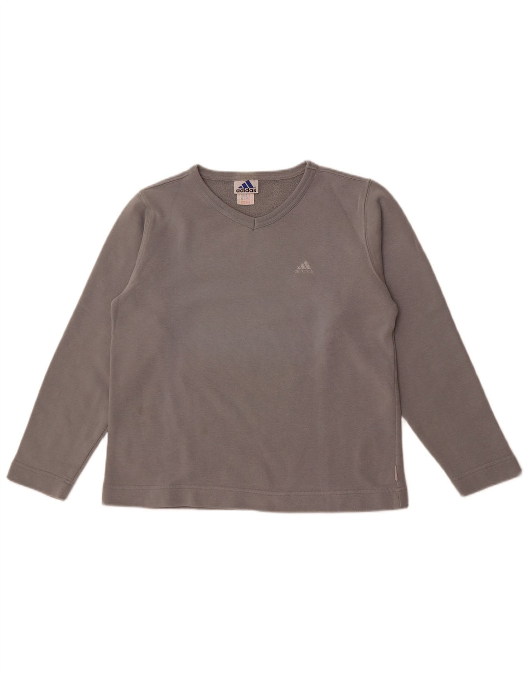 Adidas feminino oversized moletom jumper reino unido 10 pequeno cinza algodão