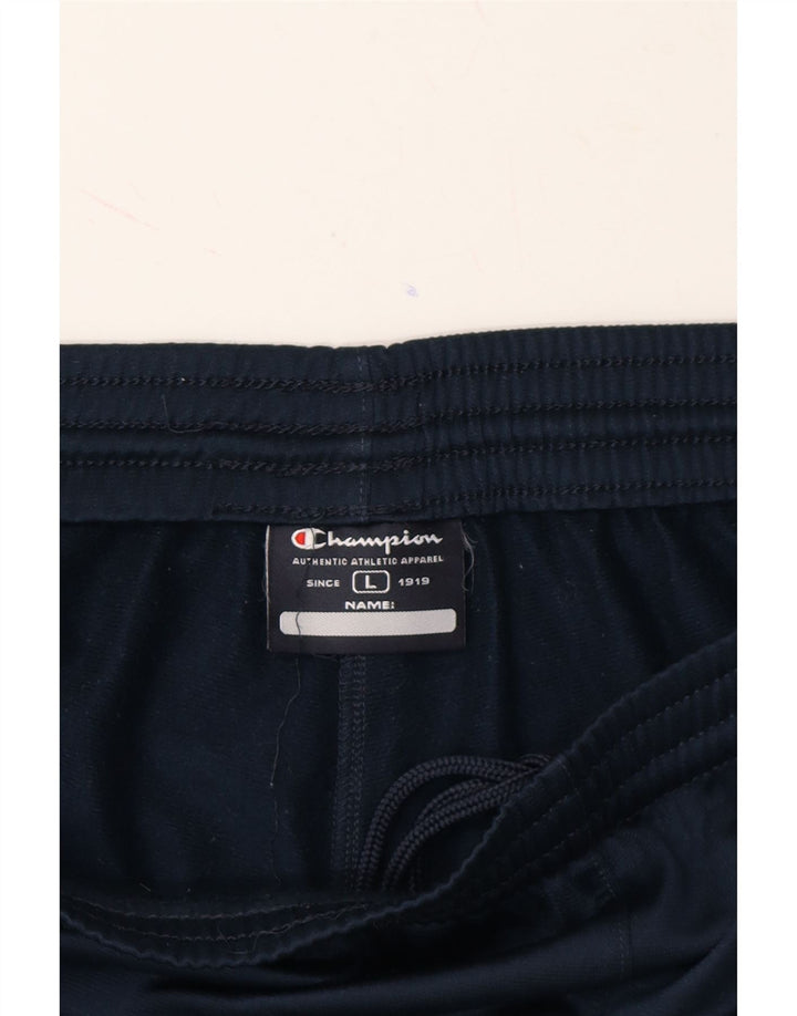 CHAMPION Mens Crop Tracksuit Trousers Large Navy Blue Vintage Champion and Second-Hand Champion from Messina Hembry 