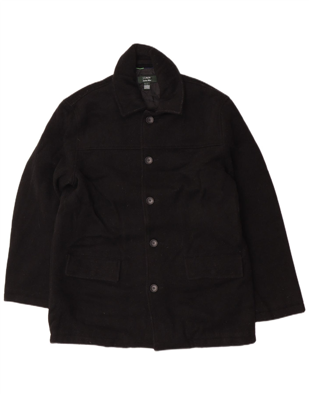 Sobretudo masculino J. Crew UK 40 grande lã preta
