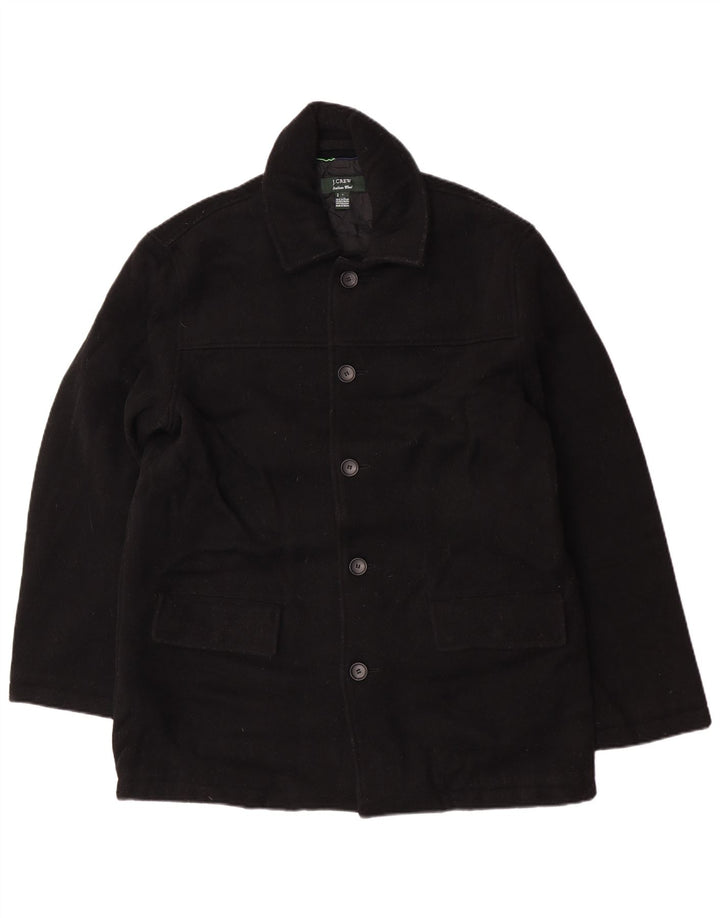 Sobretudo masculino J. Crew UK 40 grande lã preta