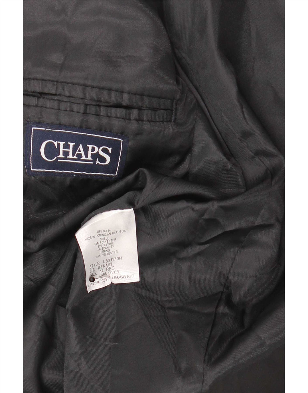 Jaqueta Blazer de 2 botões Chaps Boys 13-14 anos azul marinho poliéster