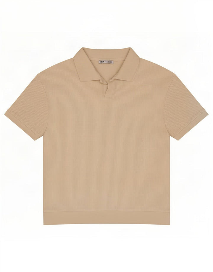 Camisa polo masculina Zara grande algodão branco