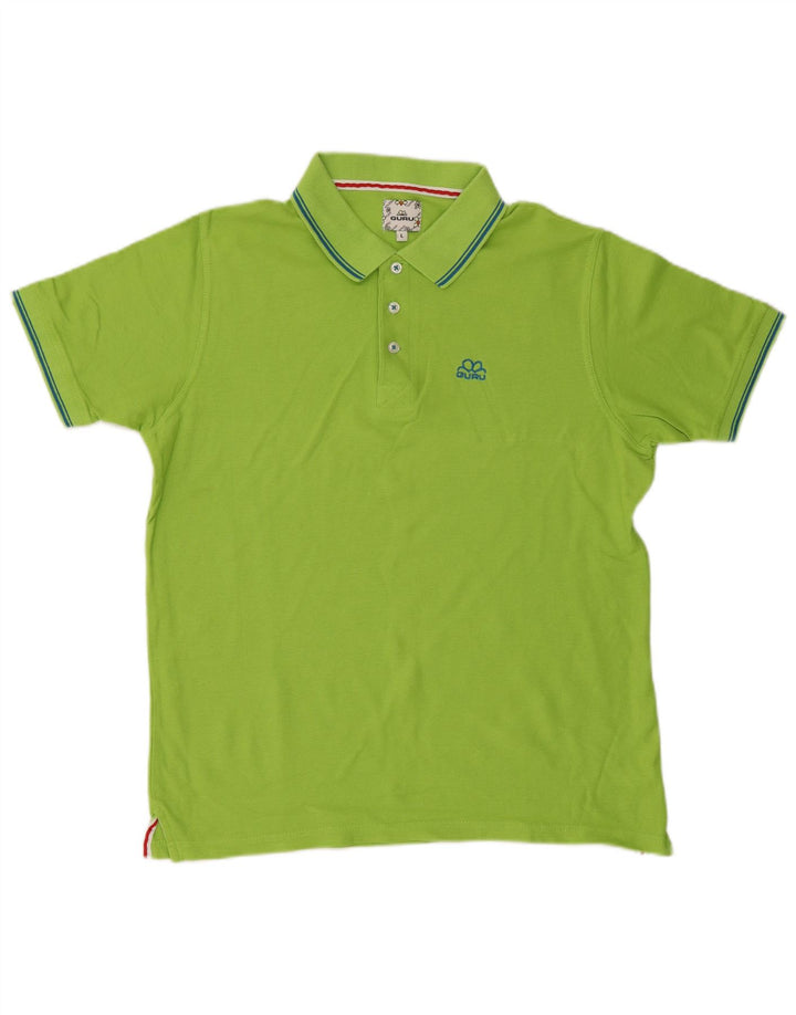 Polo GURU Meninos 15-16 Anos Grande Algodão Verde