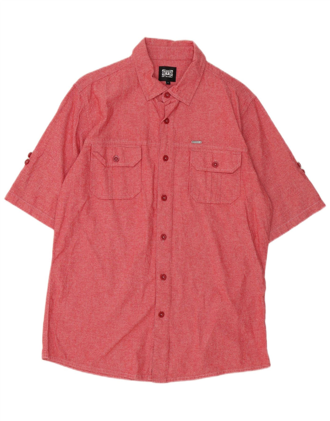 Animal Mens Camisa Manga Curta Grande Algodão Vermelho