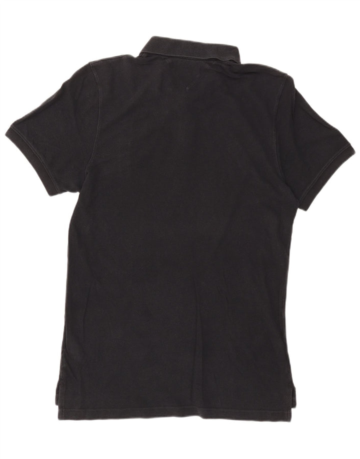 Camisa polo masculina TOMMY HILFIGER grande algodão preto