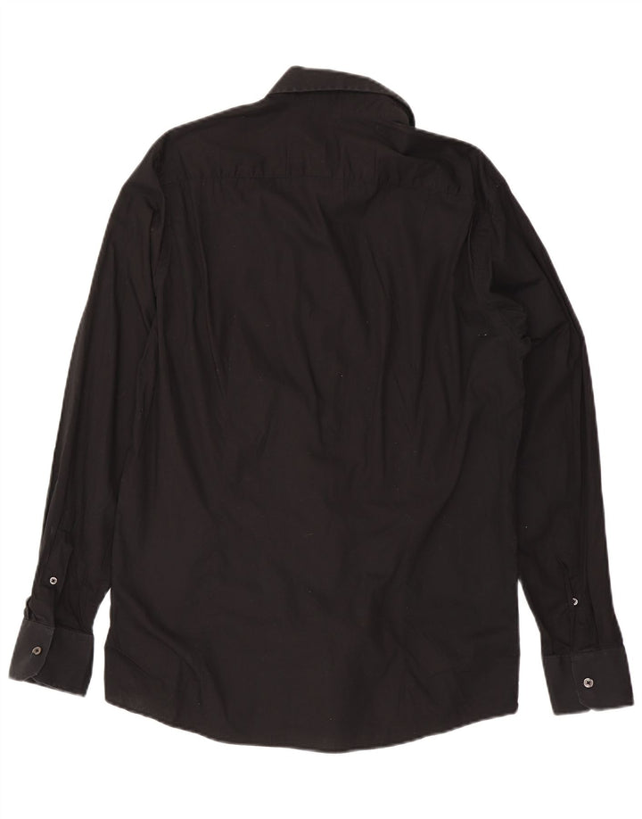 Camisa masculina Benetton grande algodão preto
