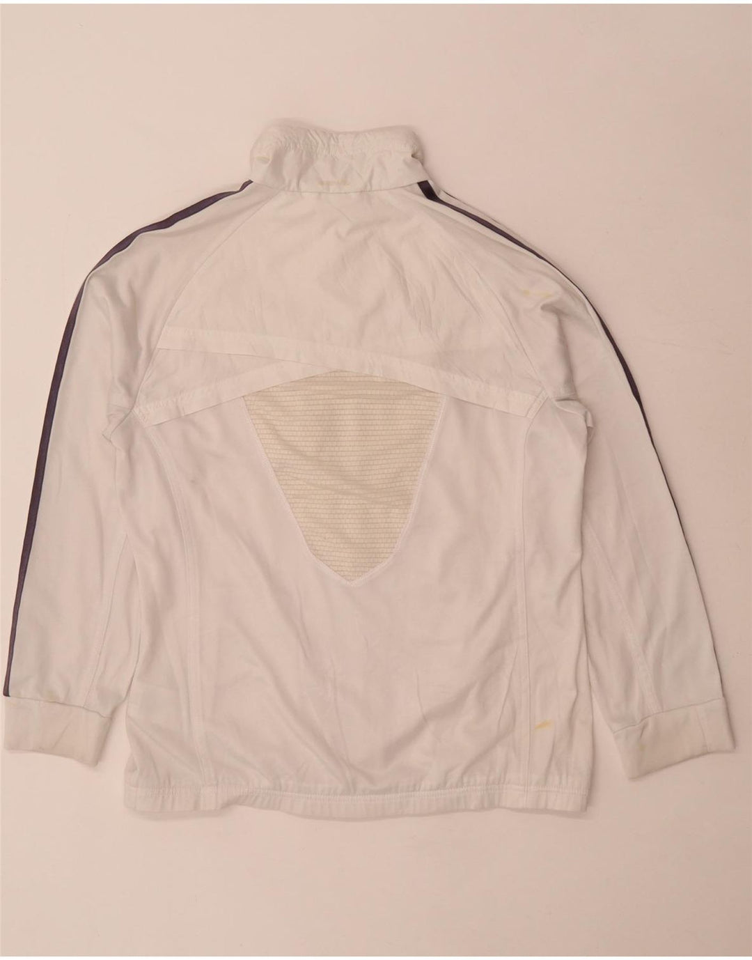 Adidas Womens Climalite Tracksuit Top Jacket UK 14 Grande Branco Poliéster