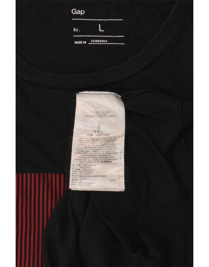 Camiseta masculina gráfica Gap grande algodão azul marinho