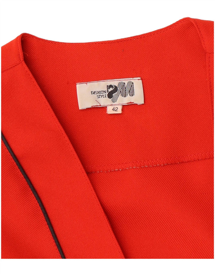 Jaqueta blazer aberta feminina vintage IT 42 listrado vermelho médio