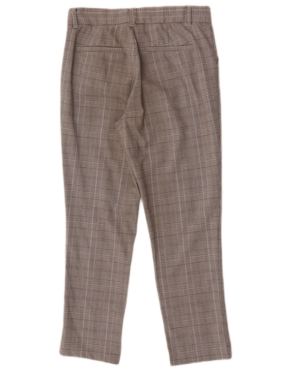 Zara Calça Chino Feminina Slim Pequena W26 L25 Cinza Xadrez