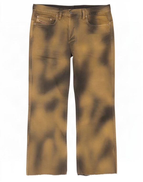 Jeans masculino Diesel de perna larga W32 L29 marrom tie dye algodão