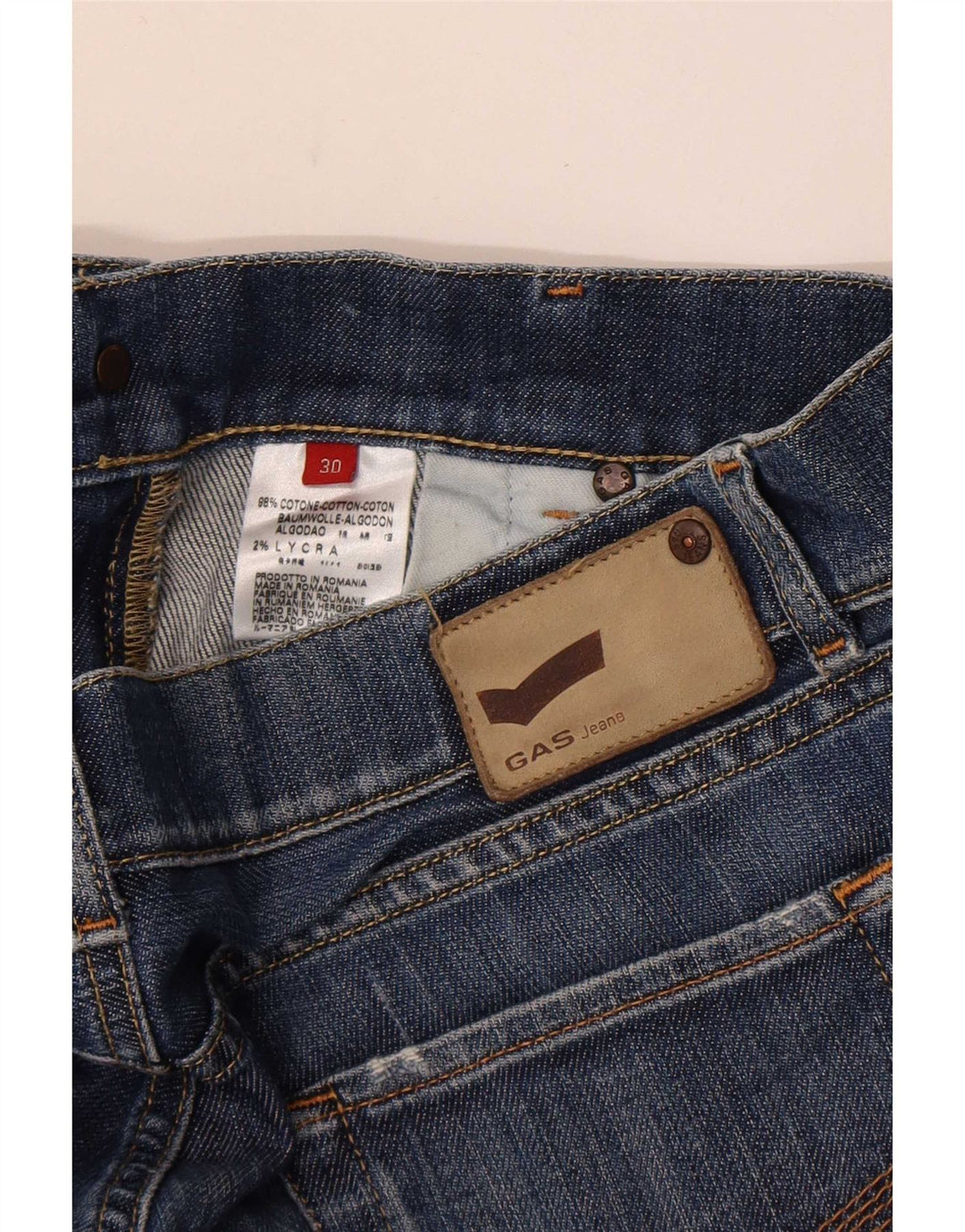 Gas Womens Bootcut Jeans W30 L32 Azul Algodão