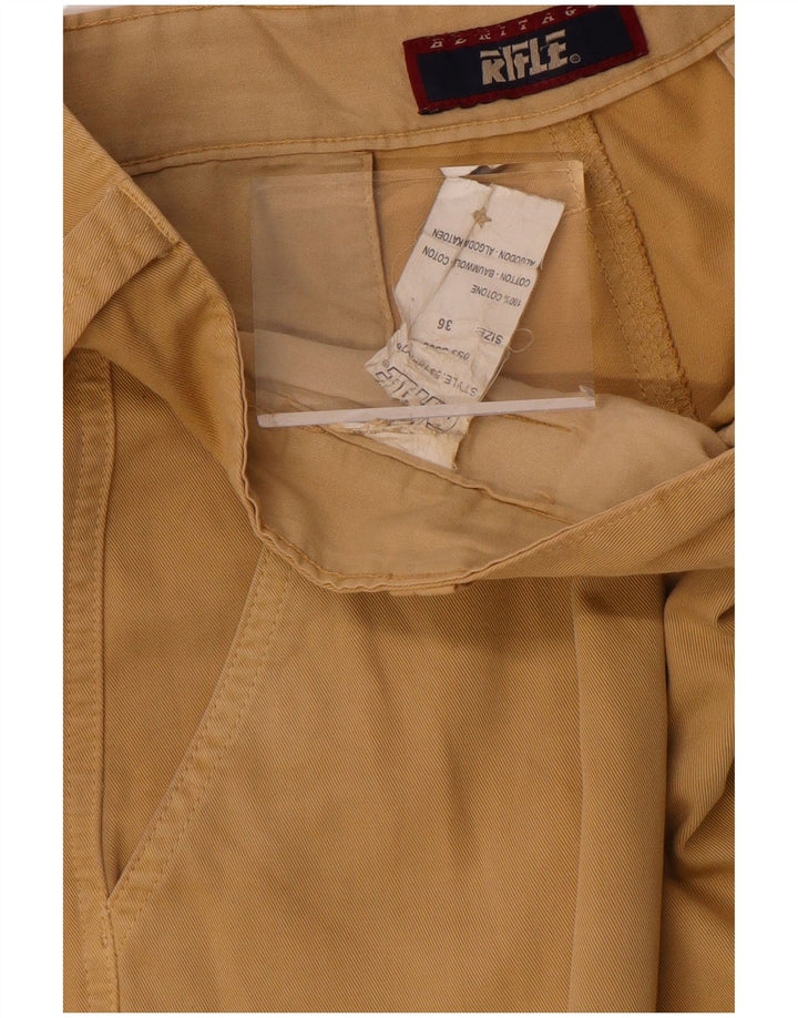 Rifle Mens Cargo Shorts W36 Grande Algodão Bege