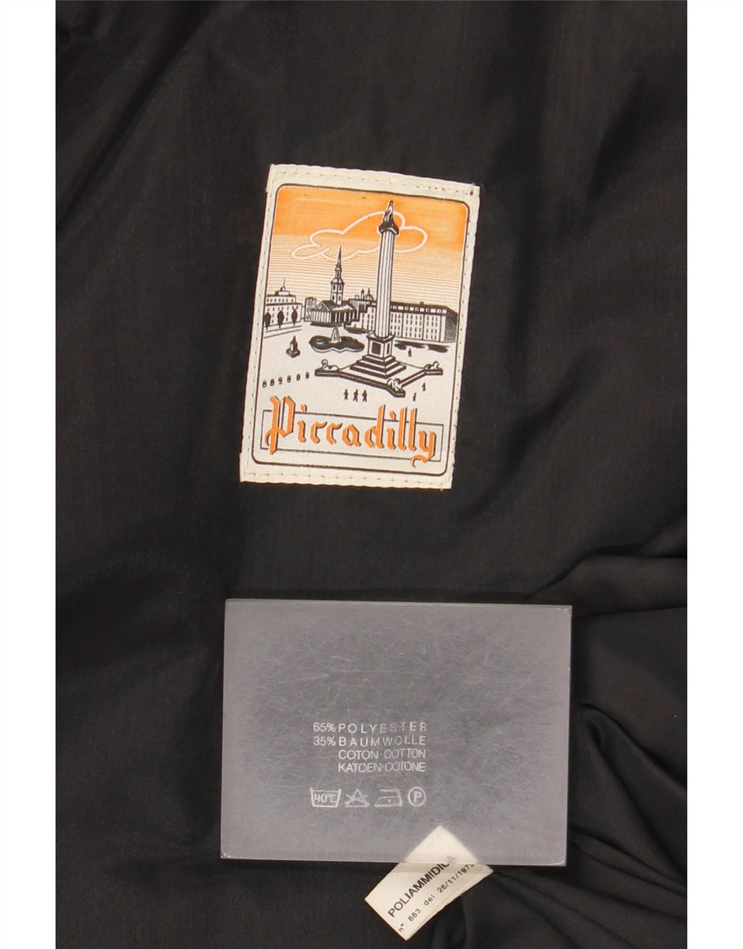 Sobretudo feminino Piccadilly UK 10 pequeno poliéster preto