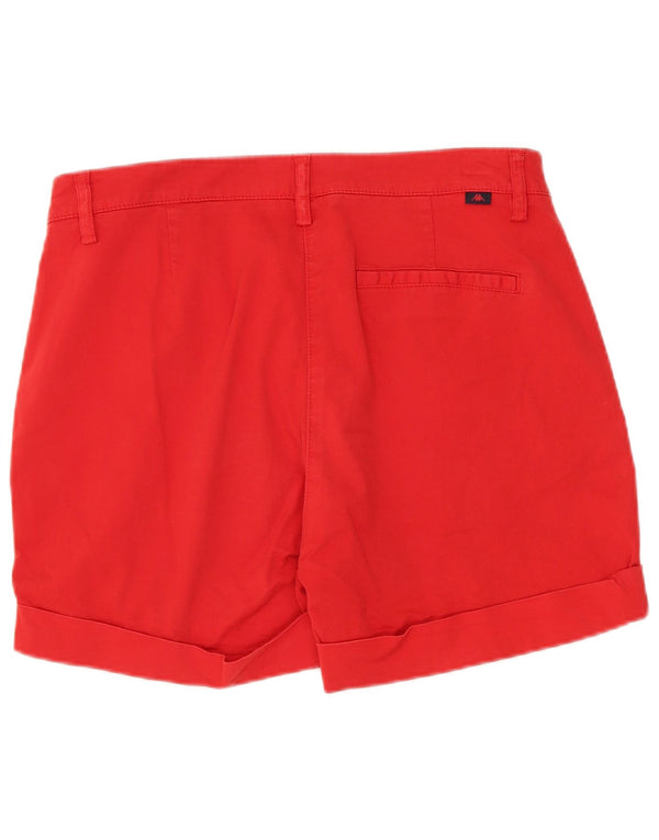 Kappa Womens Perfect Fit Chino Shorts IT 44 Médio W30 Algodão Vermelho