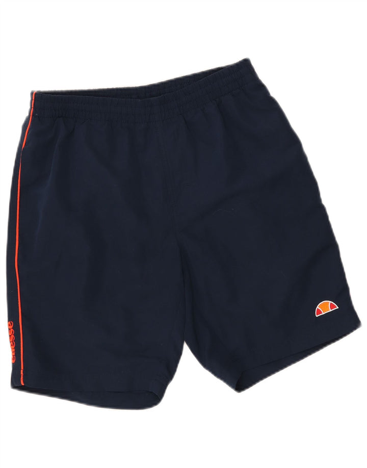Shorts esportivos masculinos Ellesse poliéster azul marinho médio