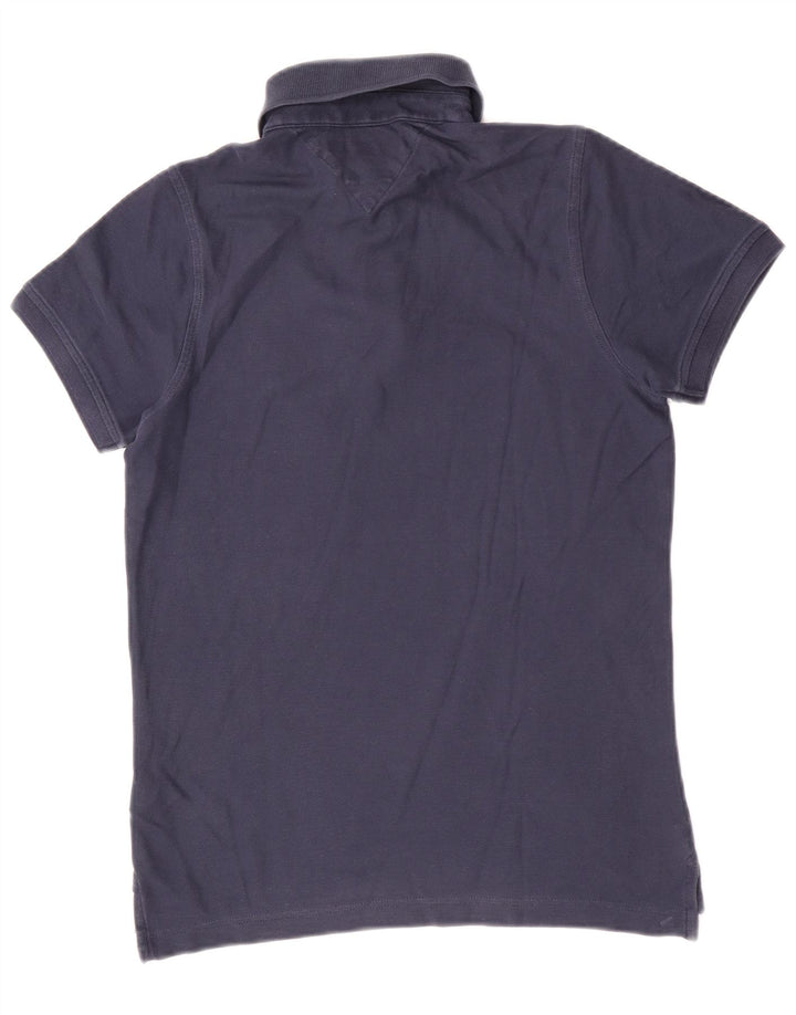 Camisa polo masculina Tommy Hilfiger pequena algodão azul marinho