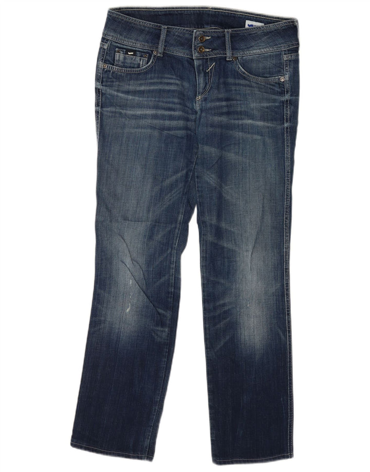 Gas Womens Jeans retos desgastados W32 L30 algodão azul
