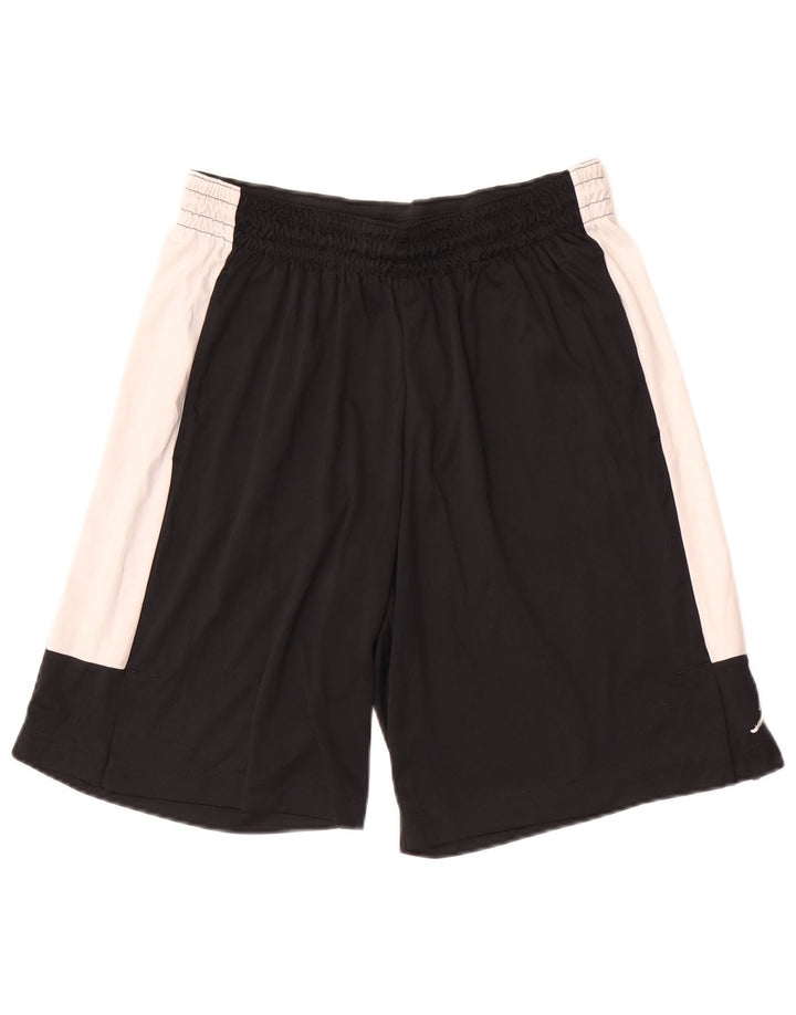 Shorts esportivos masculinos Jordan Standard Fit grande poliéster colorblock preto