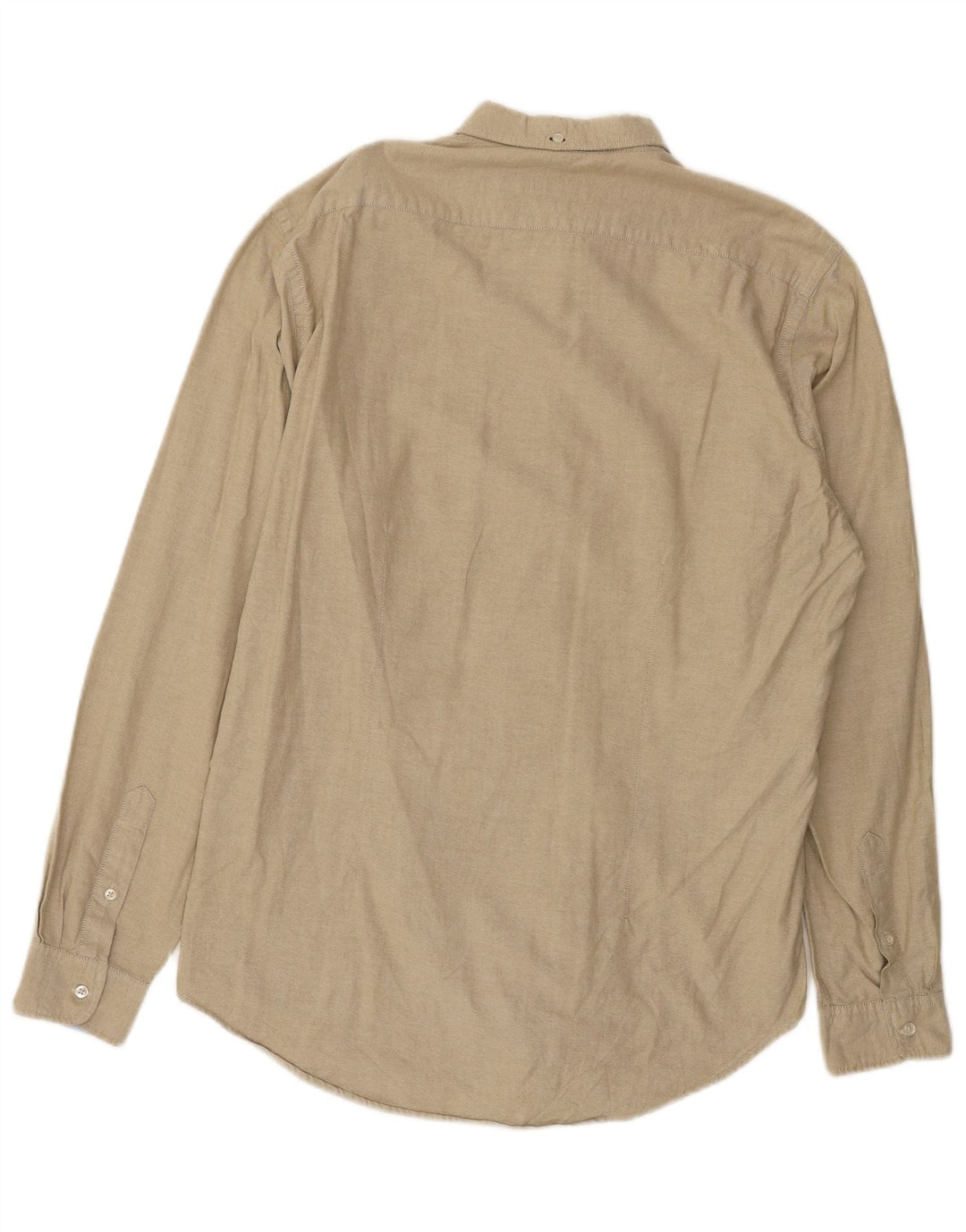 Camisa masculina ZARA Slim Fit XL algodão cáqui