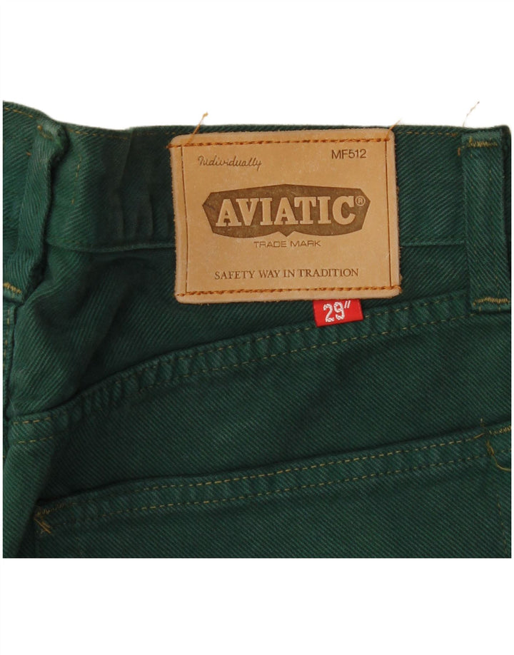Aviatic feminino cintura alta jeans retos W29 L33 verde