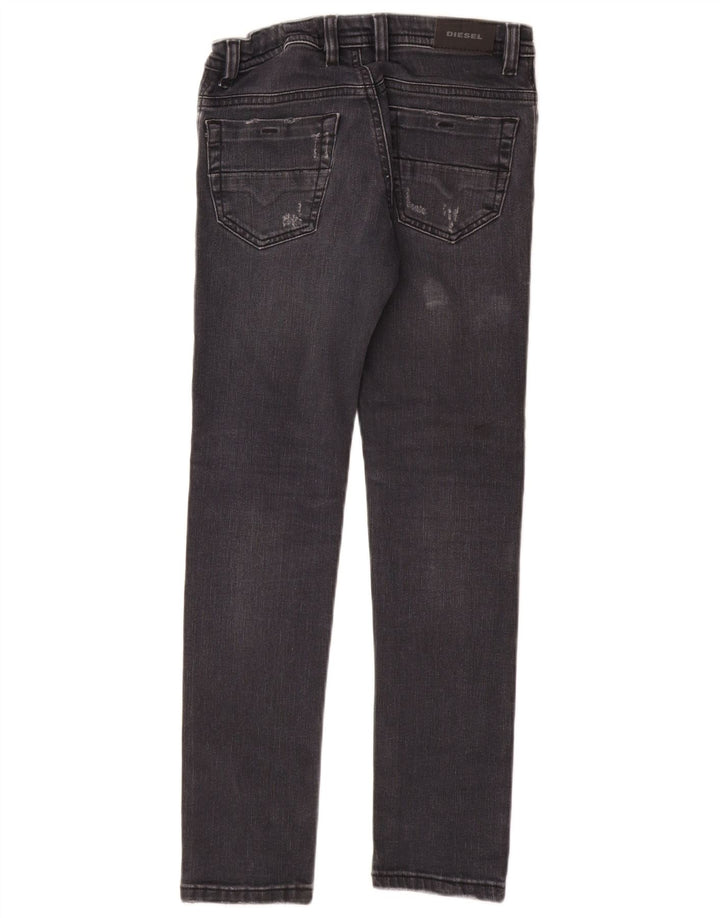 DIESEL Meninos Thommer Slim Skinny Jeans 11-12 Anos W26 L28 Algodão Cinza