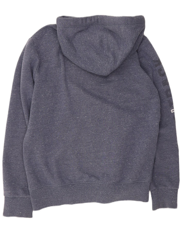 Suéter masculino Superdry com capuz e zíper gráfico 2XL algodão manchado azul