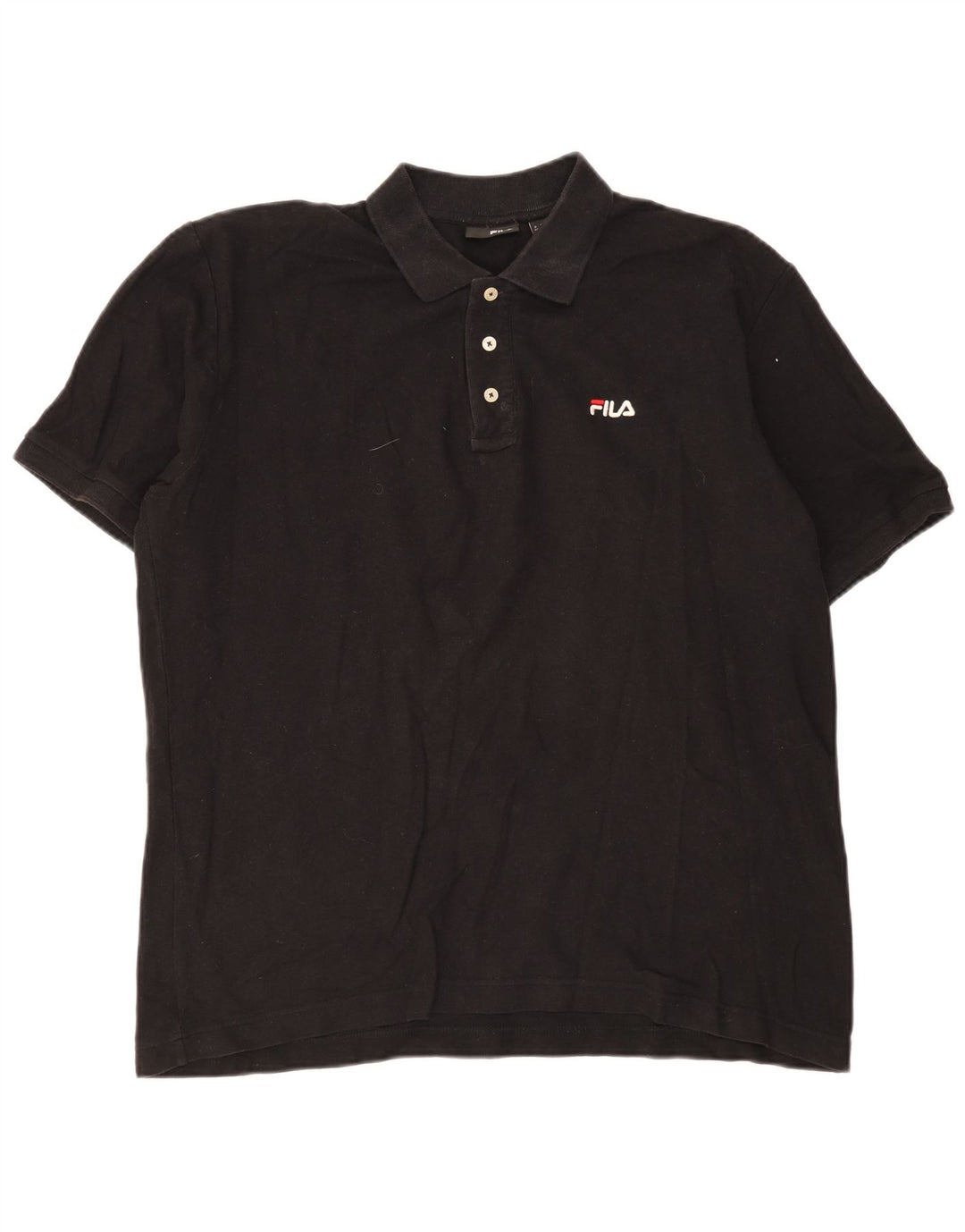 Camisa Polo Masculina Fila XL Algodão Preto