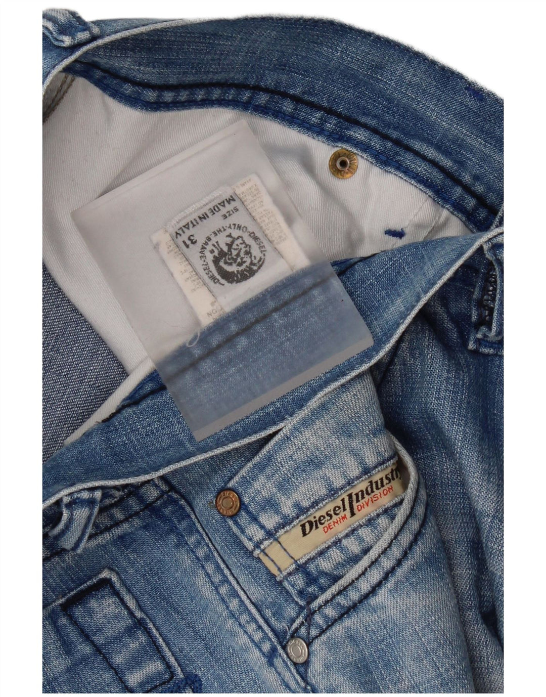 Jeans retos masculinos Diesel W31 L28 algodão azul