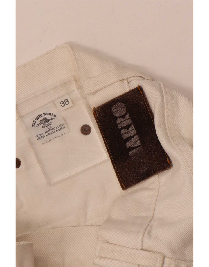 Charro Mens Straight Jeans W38 L30 Algodão Branco