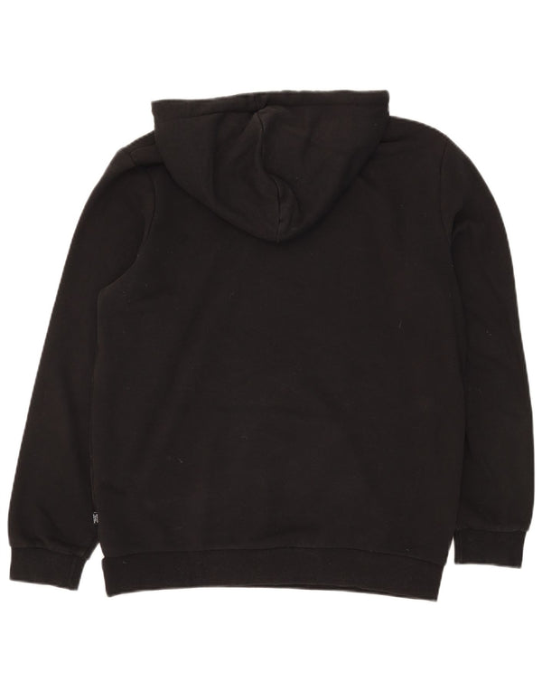 Puma masculino gráfico moletom com capuz médio algodão preto