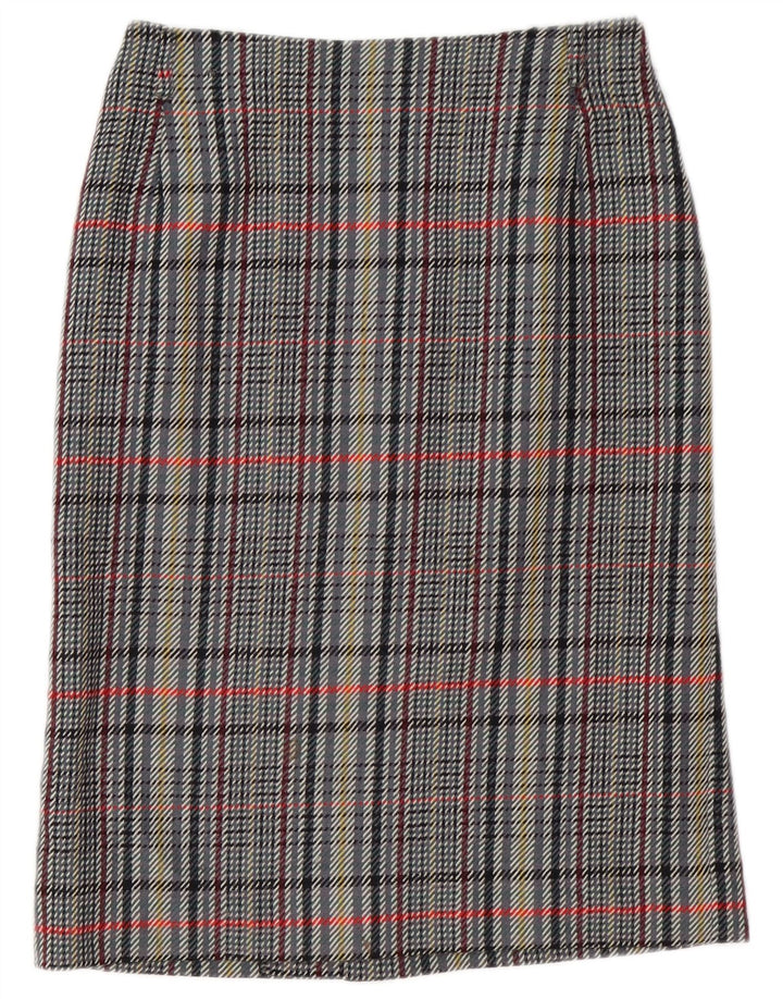 Conjunto de saia feminina VINTAGE de 2 peças IT 42 médio W30 xadrez cinza