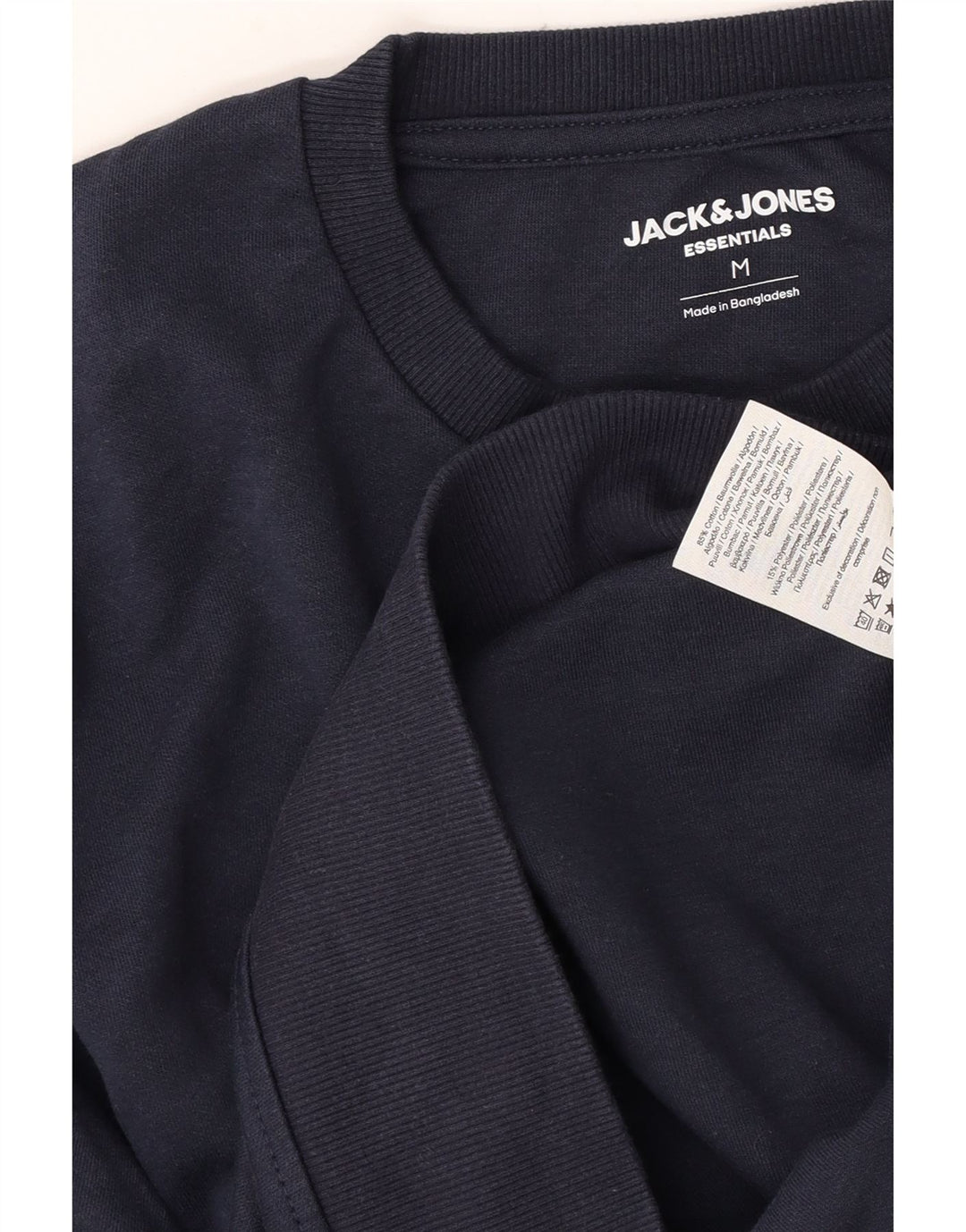 Jack & Jones moletom masculino jumper médio azul marinho algodão