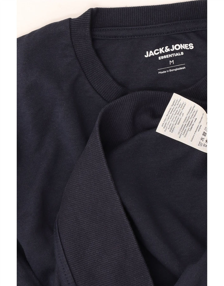Jack & Jones moletom masculino jumper médio azul marinho algodão