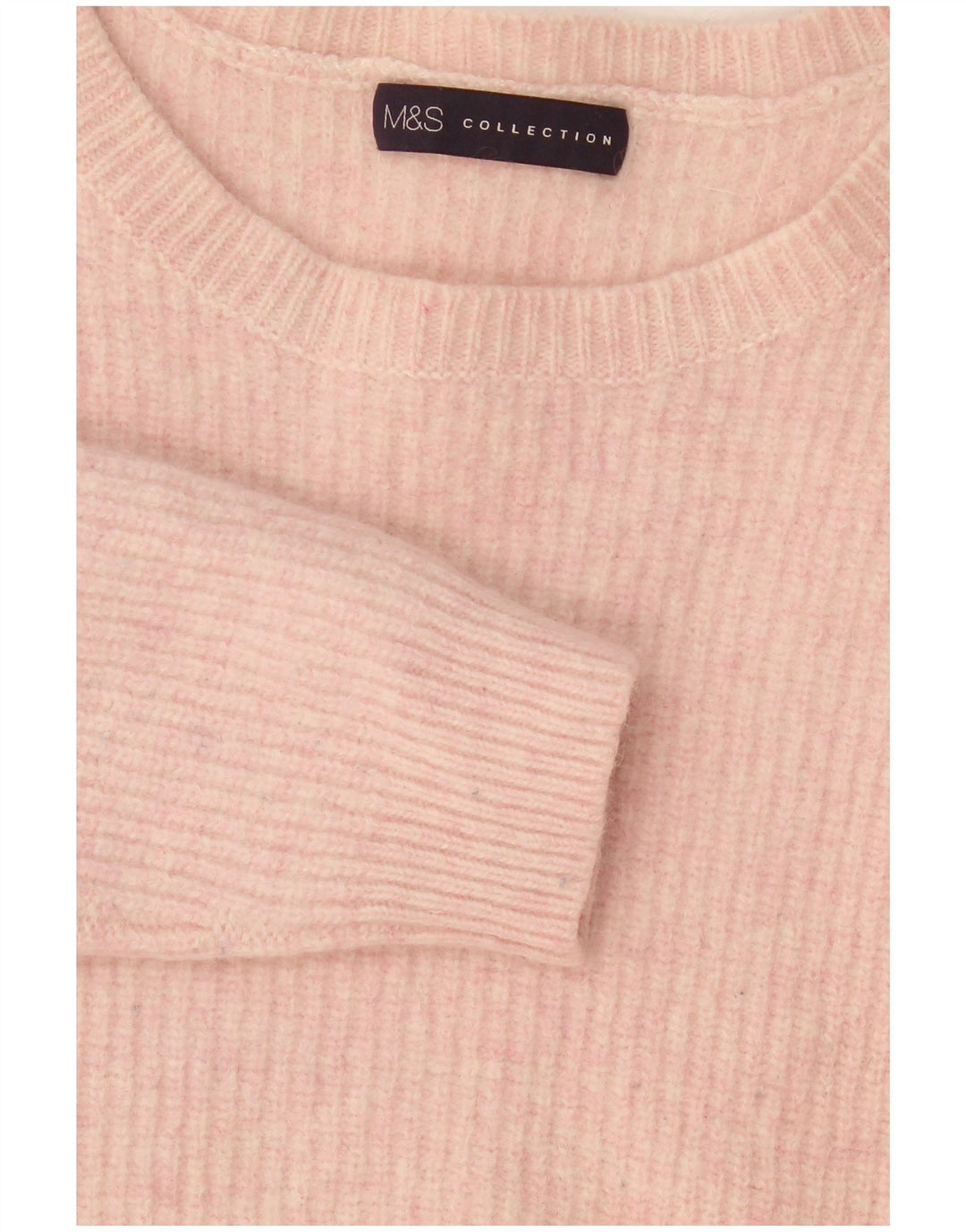Suéter feminino Marks & Spencer com gola canoa Reino Unido 14 rosa médio