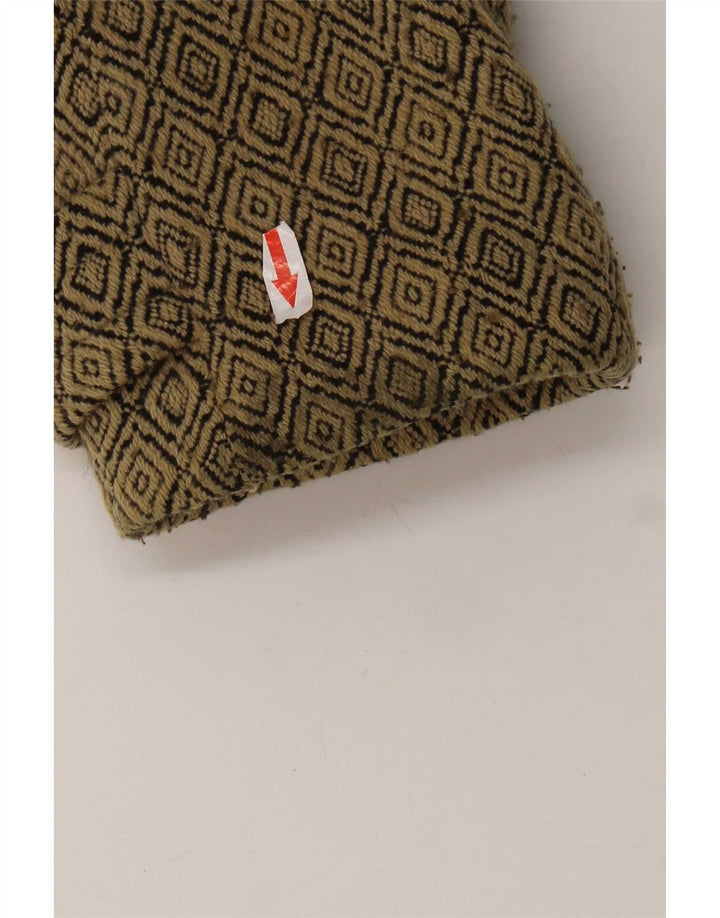 Casaco feminino vintage UK 12 médio bege argyle/diamante lã nova