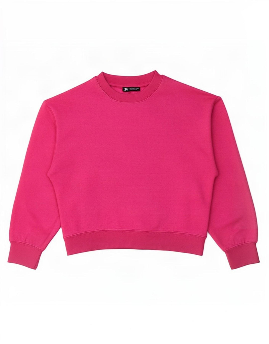 Zara moletom feminino jumper UK 14 poliéster rosa médio