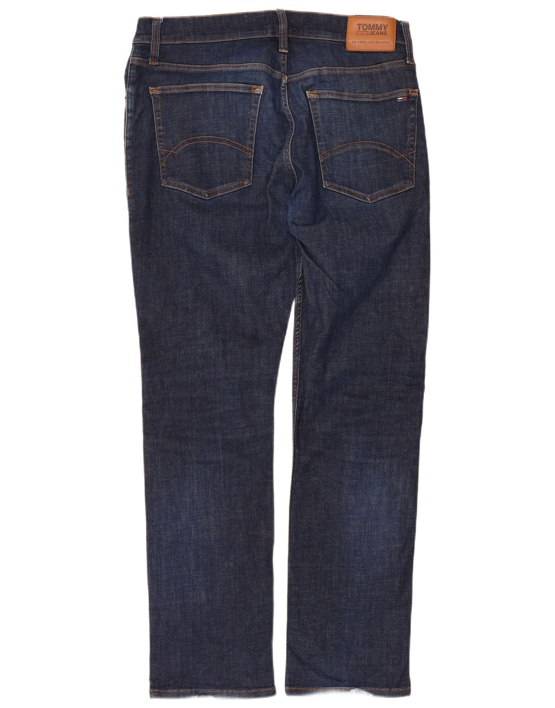 Jeans retos femininos TOMMY HILFIGER W36 L32 azul marinho algodão