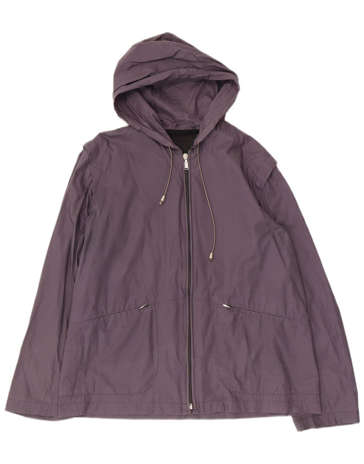 Jaqueta corta-vento feminina com capuz Gas UK 14 cinza médio