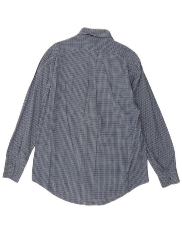 Trussardi Mens Shirt Large Blue Gingham