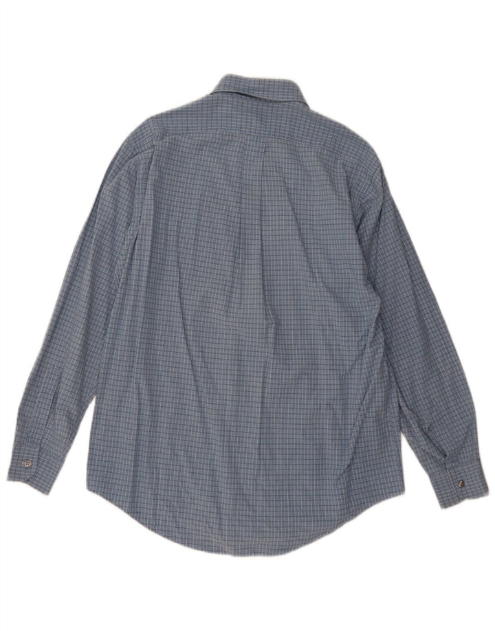 Camisa masculina Trussardi grande azul guingão