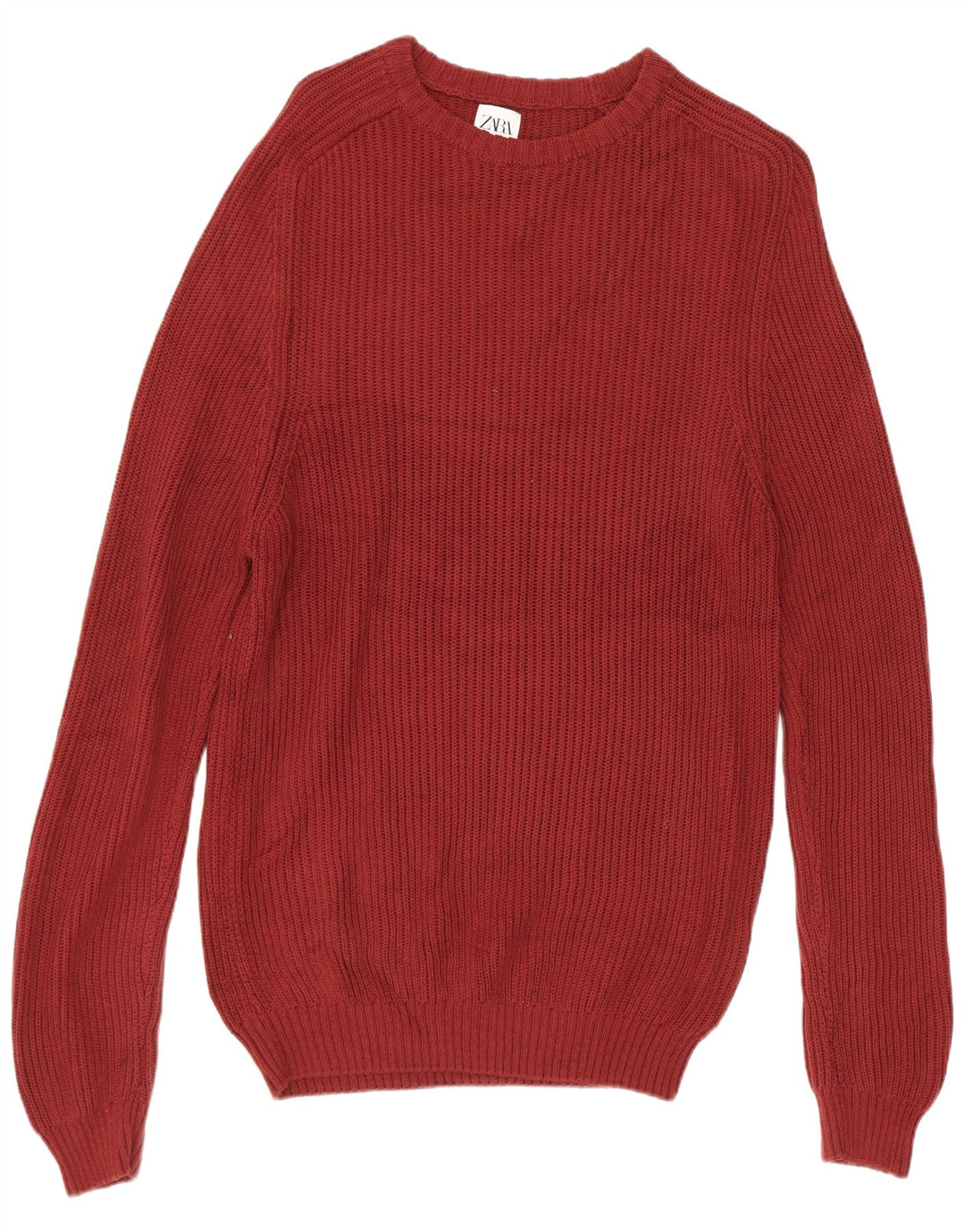 Zara Suéter masculino com gola canoa médio algodão Borgonha