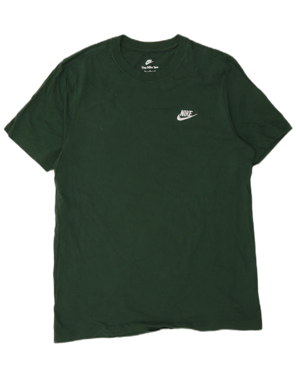 Nike Mens Camiseta Top Médio Algodão Verde