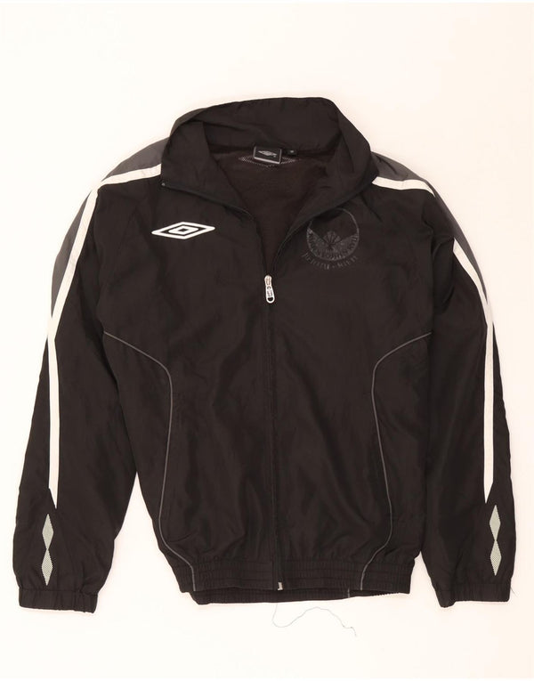Umbro Mens Graphic Tracksuit Top Jacket Medium Black Colourblock Polyester