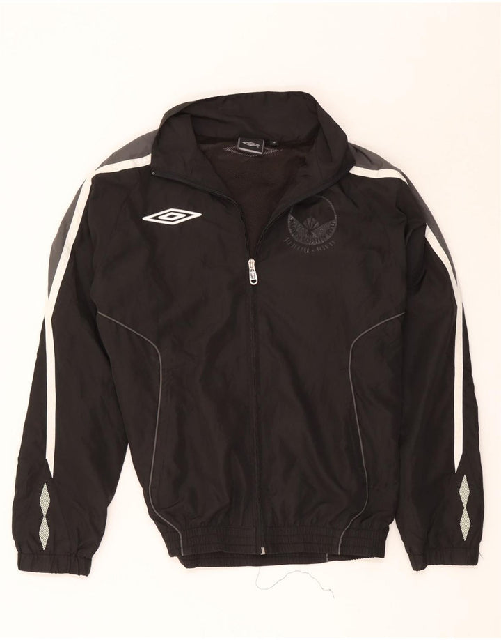 Umbro Mens Graphic Tracksuit Top Jacket Médio Preto Colourblock Poliéster