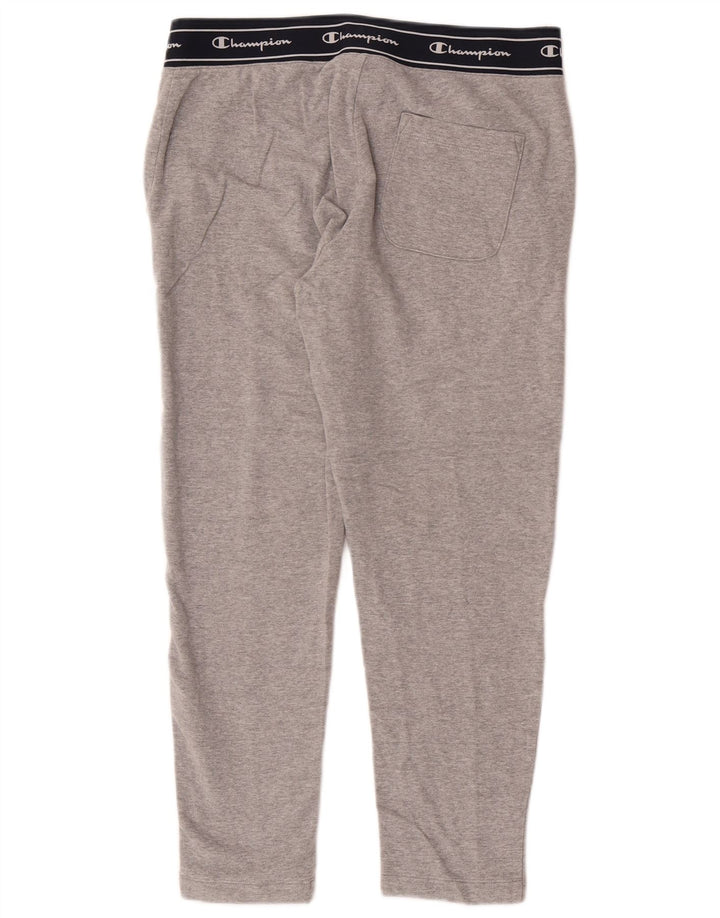 Calça feminina Champion com estampa gráfica UK 14 bloco colorido cinza médio