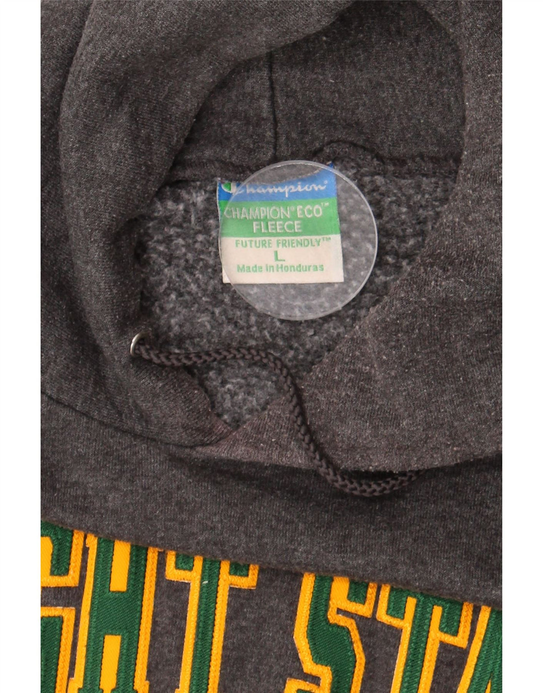 Jumper com capuz gráfico Champion masculino Wright State University grande cinza